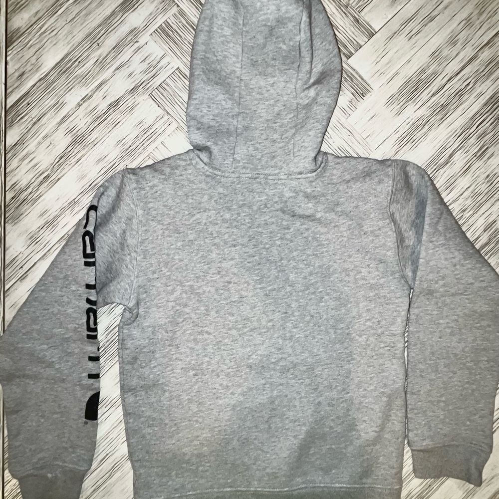 Carhartt Light Gray Pullover Hoodie Boys - Picture 2 of 10
